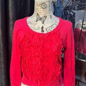 Abercrombie & Fitch Vibrant Pink Ruffled Blouse. Y2K.